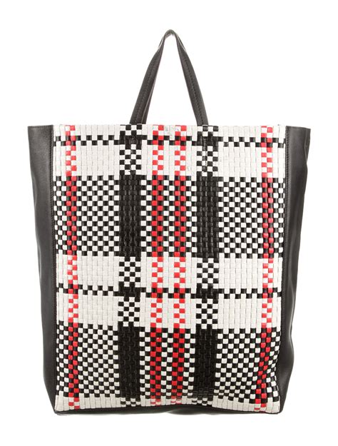 celine woven tote